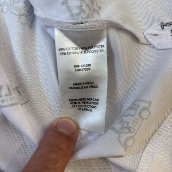 Travis Mathew Polo Shirt Large Truly Hard Seltzer All Over Pattern - Picture 14 of 14